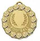 Gold  Fiesta Football Medal 50mm