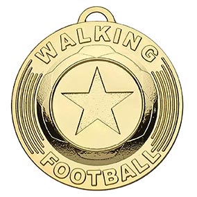 Gold Walking Football Medal  50mm