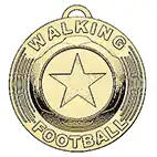 Gold Walking Football Medal  50mm