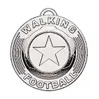 Silver Walking Football Medal  50mm