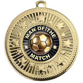 Gold Star Man Of The Match Medal 50mm