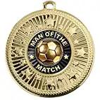 Gold Star Man Of The Match Medal 50mm