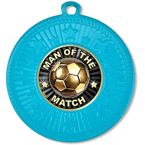 Blue Star Man Of The Match Medal 50mm