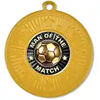 Orange Star Man Of The Match Medal 50mm