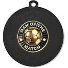 Black Star Man Of The Match Medal 50mm