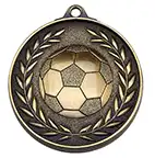 Antique Gold  Eternity Football Medal  50mm