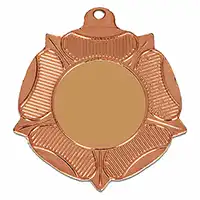 Bronze Tudor Rose Medal 50mm With Ribbon