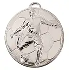 Silver Helix Footballer Medal 60mm