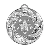 Silver Target Star Medal 50mm
