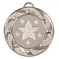 Silver Target Star Medal 40mm