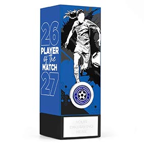 Blue Geo Female Player of the Match 17cm