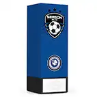 Blue Geo Football Shield Trophy 17cm