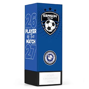 Blue Geo Icon Player of the Match 17cm