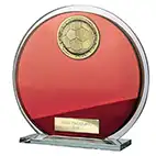 Seismic Red Glass Superstar Plaque 145mm