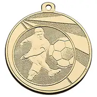 Striker and Ball Medal Gold 50mm