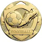 Boot and Ball Football Medal Gold 50mm