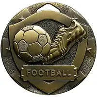 Boot and Ball Football Medal Bronze 50mm