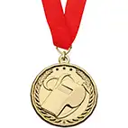 Gold Football Referee Medal 50mm