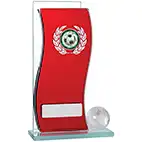 Red Glass Football Laurel 165mm