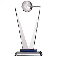Pinnacle Glass Football Award 21.5cm