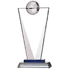 Pinnacle Glass Football Award 21.5cm