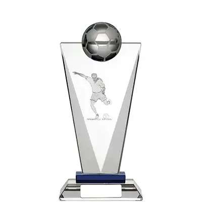 Pinnacle 3D Footballer Glass Award 20.5cm