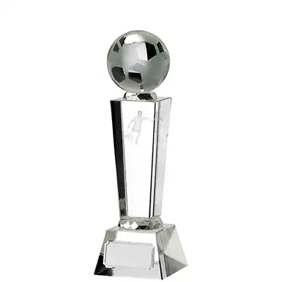 Glass 3D Footballer Award 22.5cm