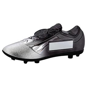 Sleek Silver Black Football Boot 171mm