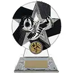 Silver Nova Atlas Boot Ball Trophy 18cm