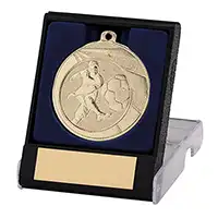 Striker and Ball Medal in Box Gold 50mm