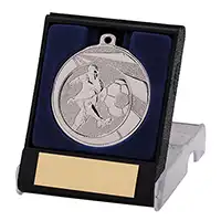 Striker and Ball Medal in Box Silver 50mm