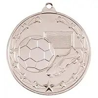 Starboot Economy Football Medal Silver 50mm