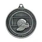 Olympia Football Medal Antique Silver 70mm