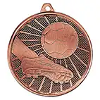 Football & Boot Iron Medal Bronze 50mm