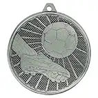 Football & Boot Iron Medal Silver 50mm