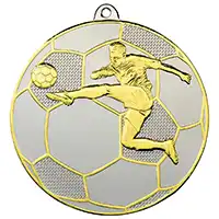 70mm Premiership Football Medal Gold & Silver