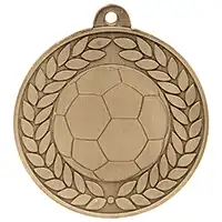 50mm Aviator Football Medal Antique Gold