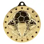 Boot & Ball Cascade Stars Gold Medal 50mm