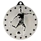 Footballer Cascade Stars Silver Medal 70mm