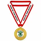 Red Player Of The Match Ribbon 25mm