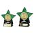 Green Superstar Football Trophy 140mm - view 2