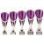 Rising Stars Deluxe Plastic Lazer Cup Silver & Purple 335mm - view 2