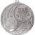55mm Iconic Football Medal Silver - view 1