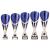 Rising Stars Deluxe Plastic Lazer Cup Silver & Blue 315mm - view 2