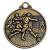 Gold Shoot Football Medal 50mm - view 1