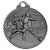Silver Shoot Football Medal 50mm - view 1