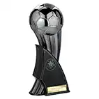 Firestorm Black Football Trophy 22cm