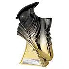 Power Football Boot Trophy Black to Gold 200mm