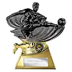 Power Strike Gold Football Trophy 200mm