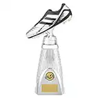 World Striker Deluxe Football Boot Award Silver & Black 290mm